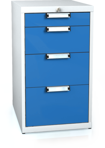 Universal cabinet for workbenches 840 x 480 x 600 - 4x drawer
